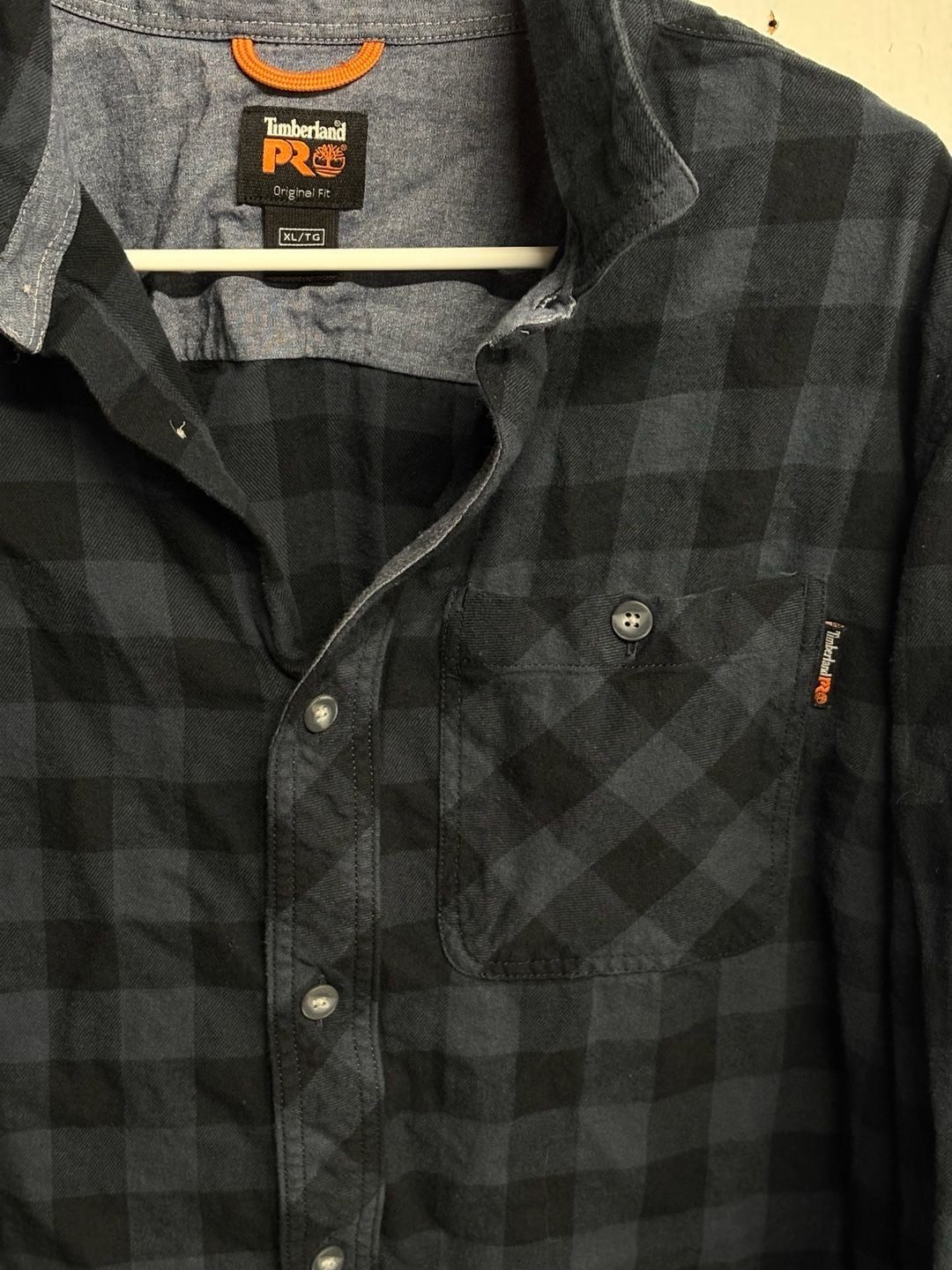 Timberland PRO Men's Woodfort Midweight Flannel Navy Buffalo XL 5