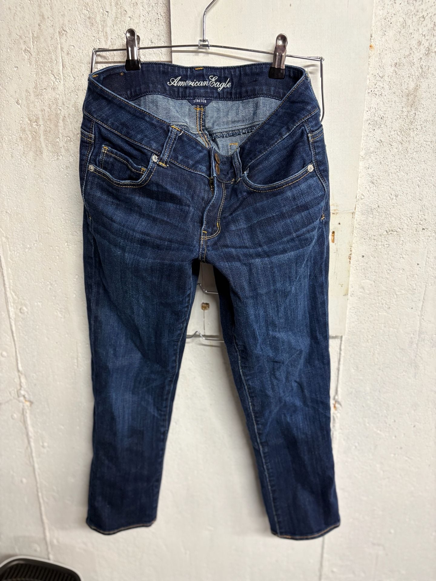 American Eagle Artist Stretch Dark Wash Crop Jeans Women's 6 10