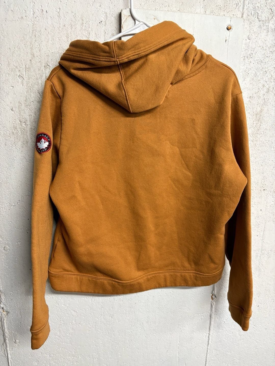 Canada Weather Gear Women's Hoodie, Mustard Yellow Fleece Pullover, Size M 3