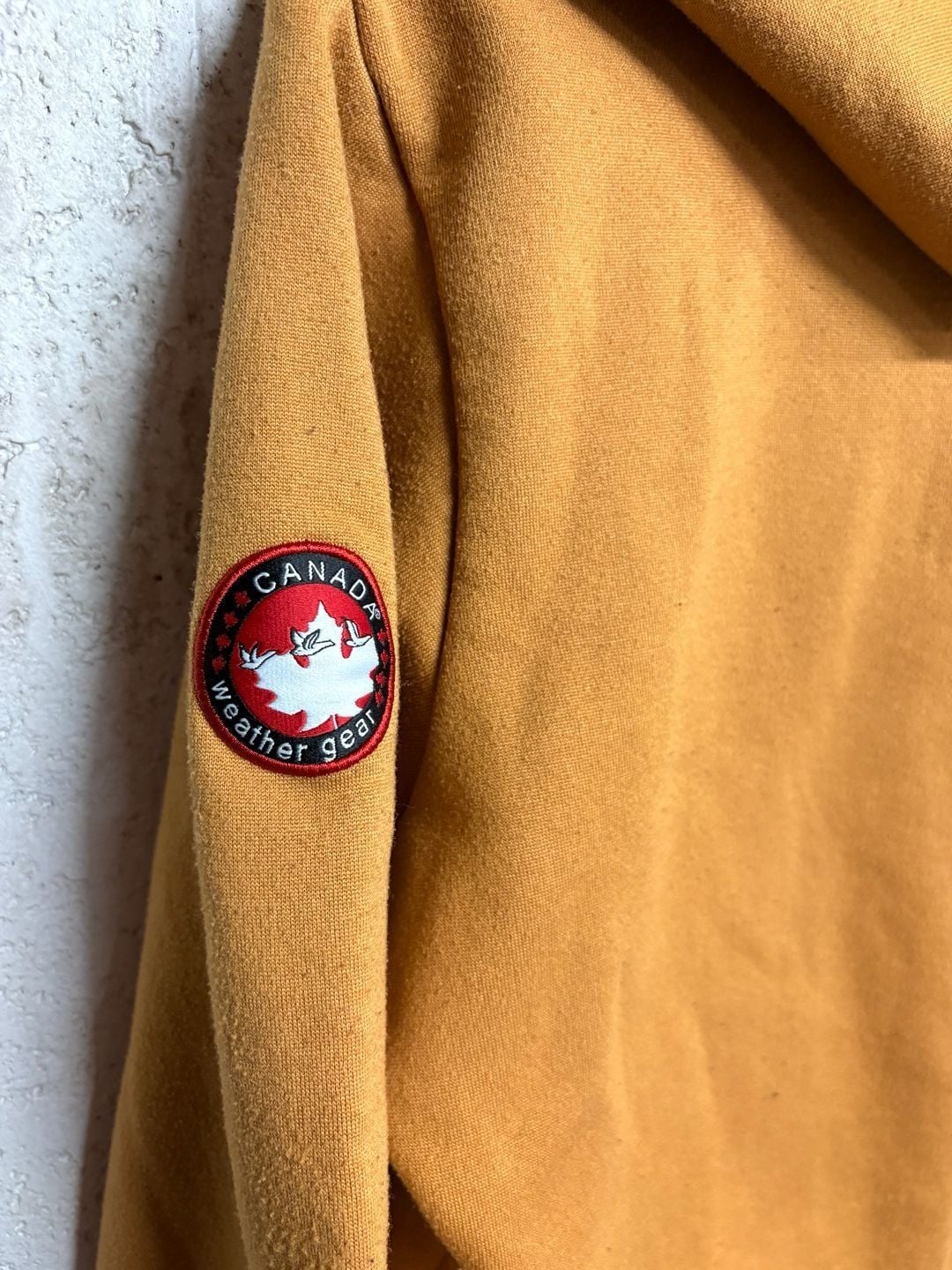 Canada Weather Gear Women's Hoodie, Mustard Yellow Fleece Pullover, Size M 5