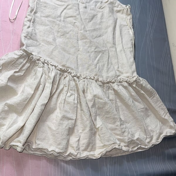 Primark Cream Cami Top with Drop Waist Peplum Hem