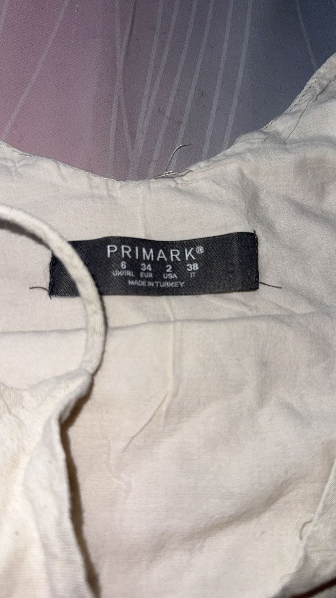 Primark Cream Cami Top with Drop Waist Peplum Hem 3