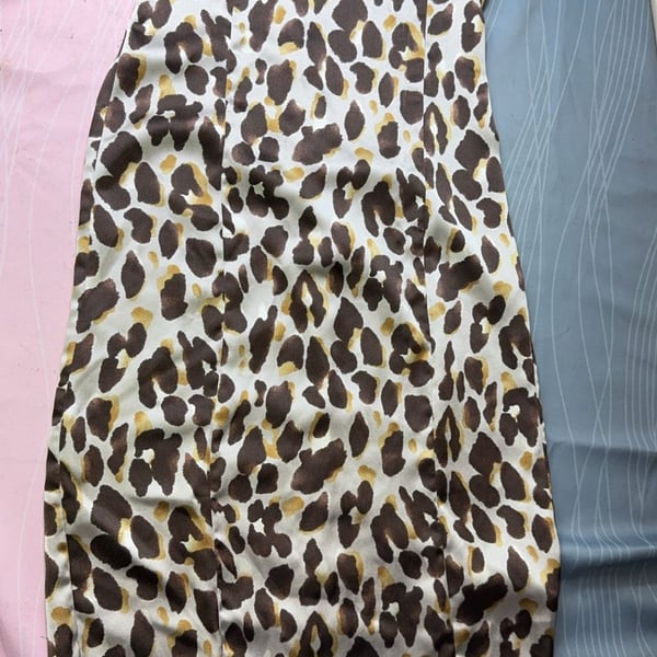 Forever 21 Satin Leopard Print Midi Dress