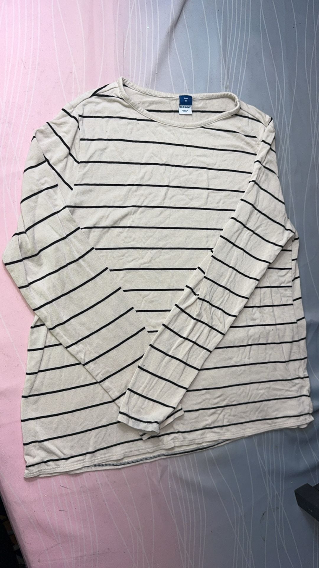 Old Navy Luxe Women's Long-Sleeve Striped T-Shirt XS 2