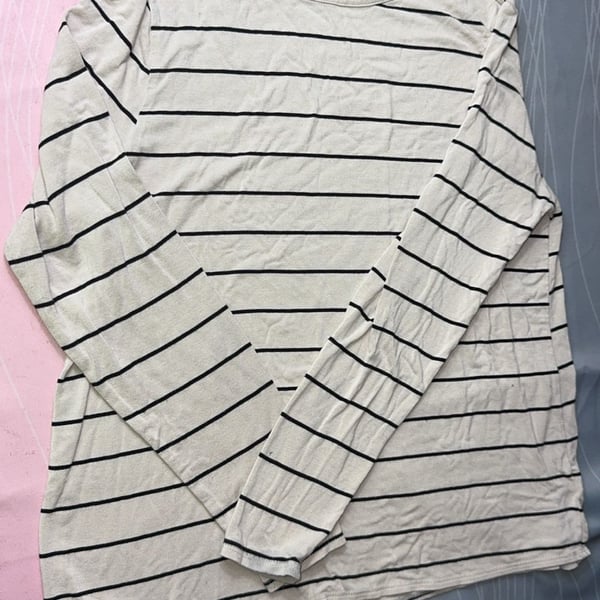 Old Navy Luxe Women's Long-Sleeve Striped T-Shirt XS