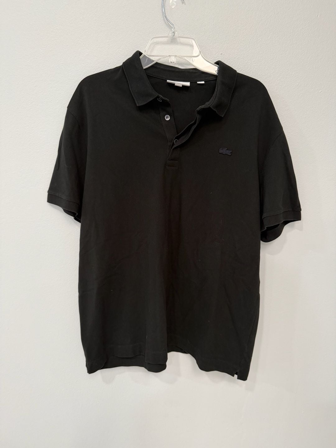 Lot of 2 Lacoste Regular Fit Piqué Polo Shirts - Navy Blue & Black Size XXL 2