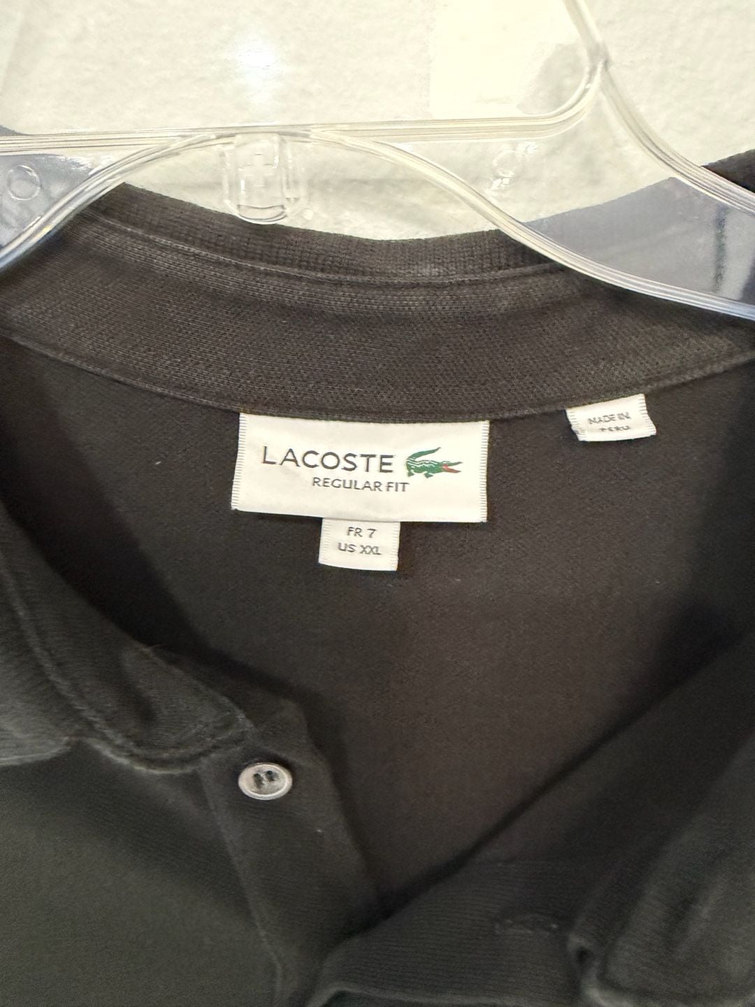 Lot of 2 Lacoste Regular Fit Piqué Polo Shirts - Navy Blue & Black Size XXL 4