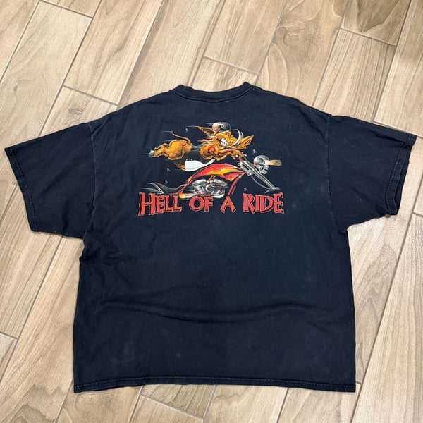 Vintage 2006 Hog Outfitters Hell of a Ride Motorcycle T-Shirt 2XL