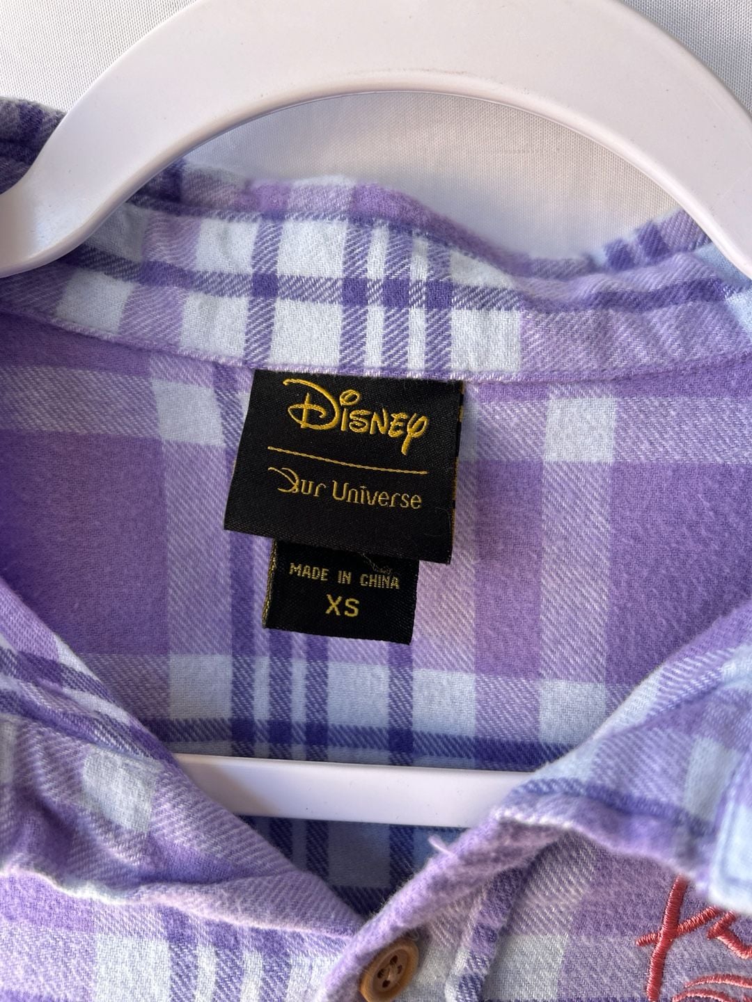 Disney Our Universe Pocahontas Purple Plaid Flannel Button-Up Shirt 5