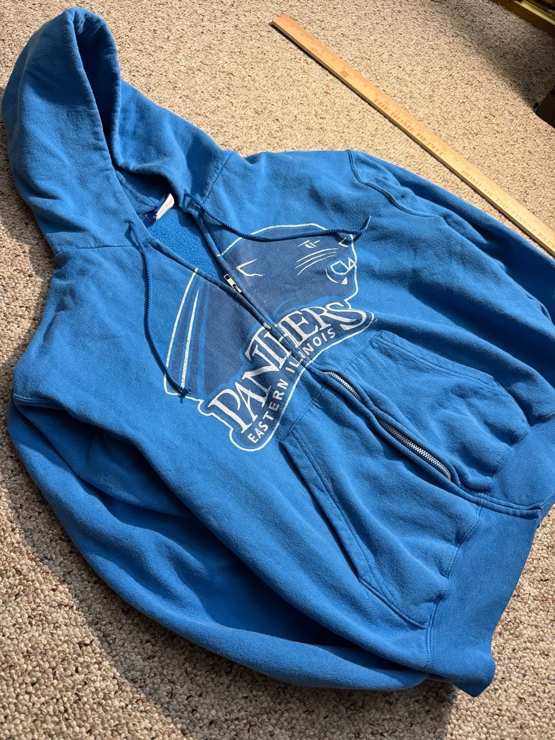 Champion Eastern Illinois Panthers Full Zip Hoodie Blue Size Medium 2