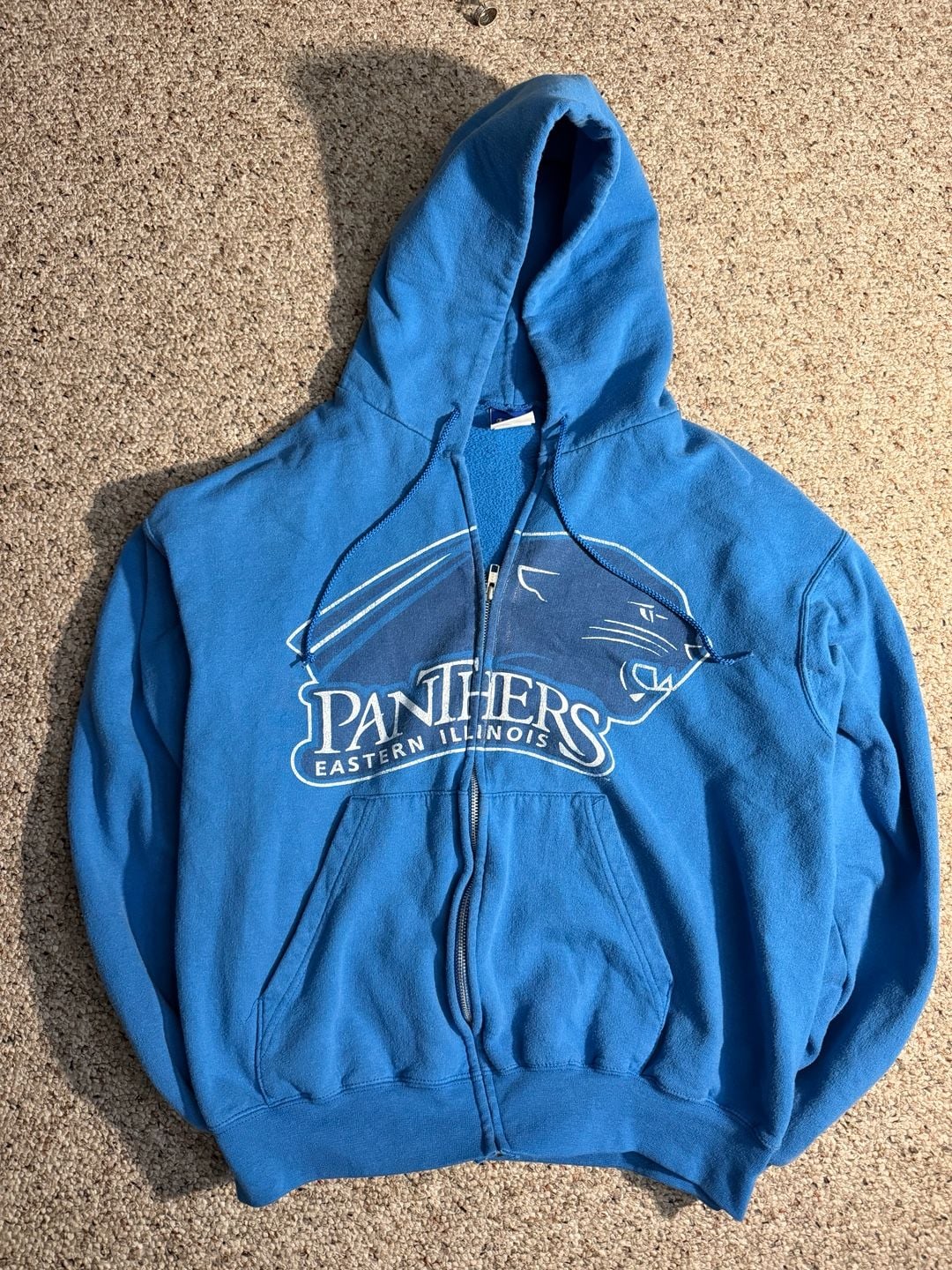 Champion Eastern Illinois Panthers Full Zip Hoodie Blue Size Medium 3