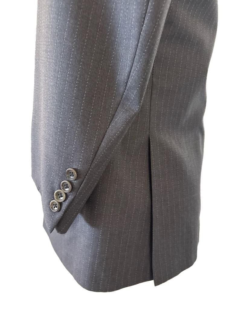Gianni Manzoni Men's Gray Pinstripe 2-Piece Wool Suit Italy Size 42S 34x28” 7