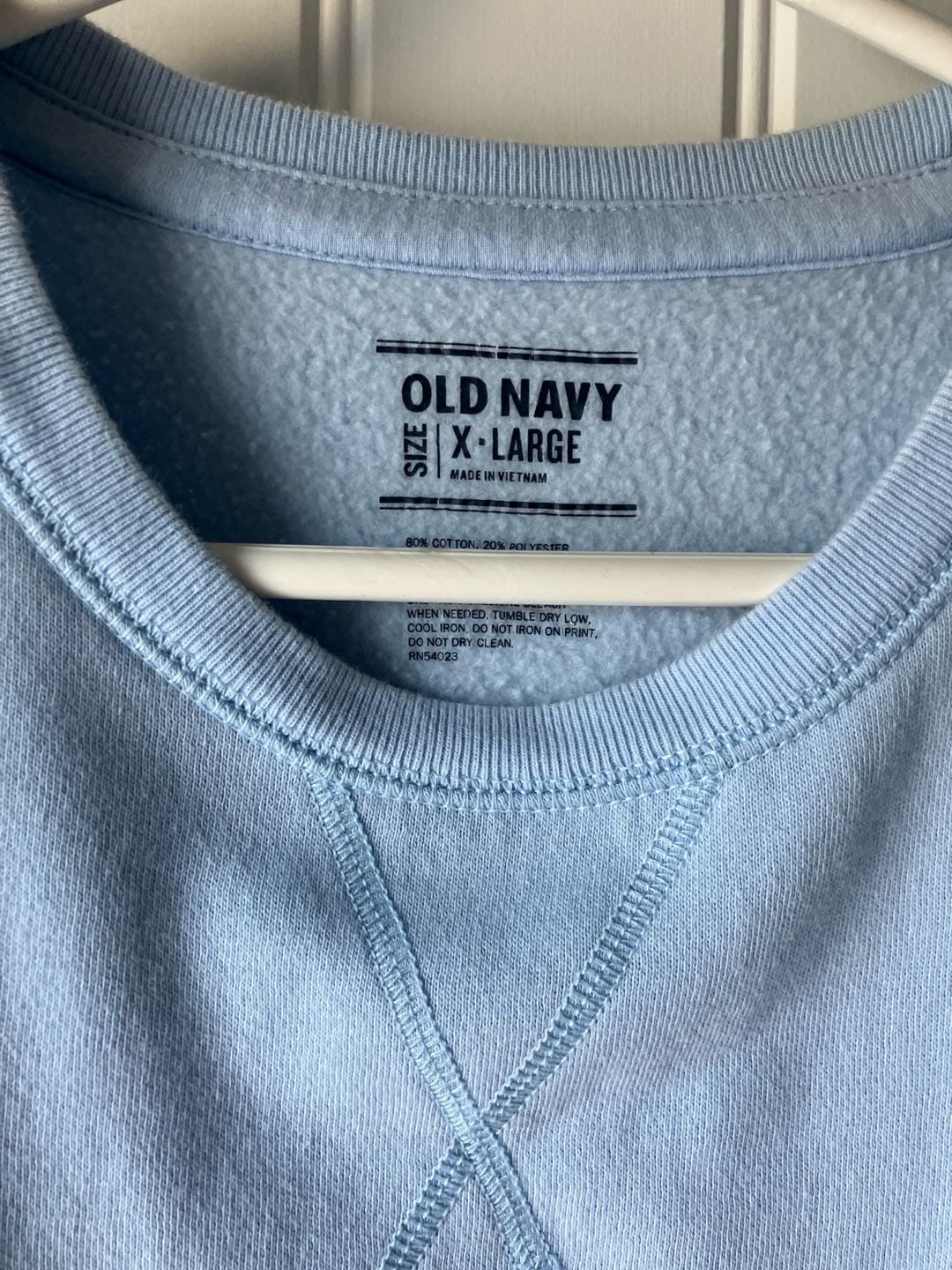 Old Navy Light Blue Graphic Logo Spell Out Crew Neck Sweatshirt XL 3