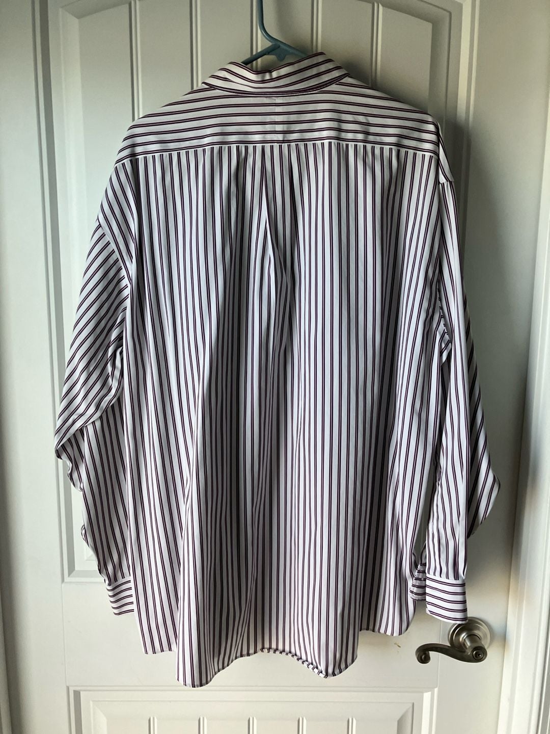 Jos. A. Bank Traveler's Collection Striped Cotton Button Down Dress Shirt Size 17.5-35 4