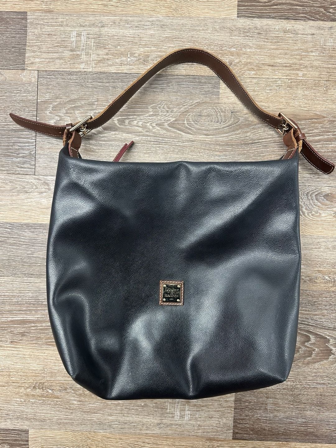 Dooney & Bourke Black Pebble Leather Large Hobo Shoulder Bag 2