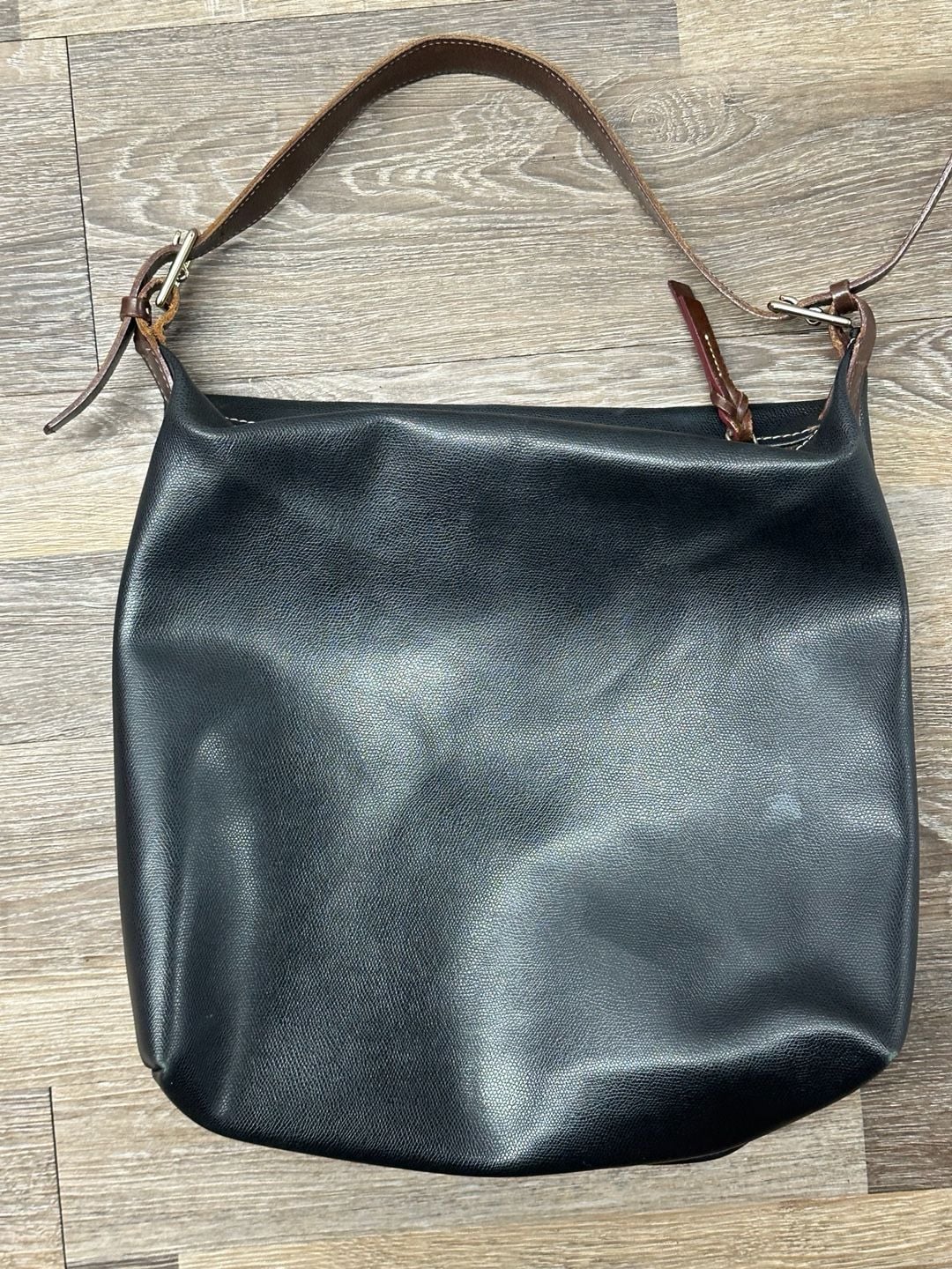 Dooney & Bourke Black Pebble Leather Large Hobo Shoulder Bag 4