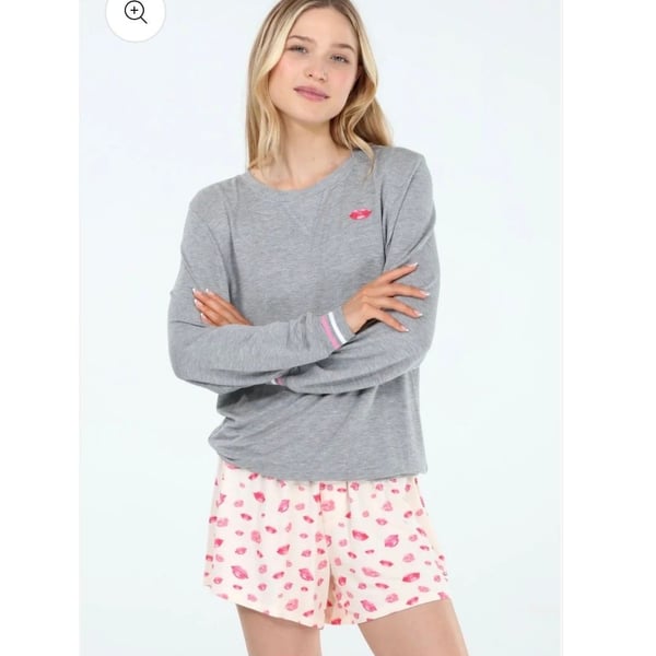Honeydew Intimates Sugar Sweetheart Shortie Set Lips PJ  size S NEW