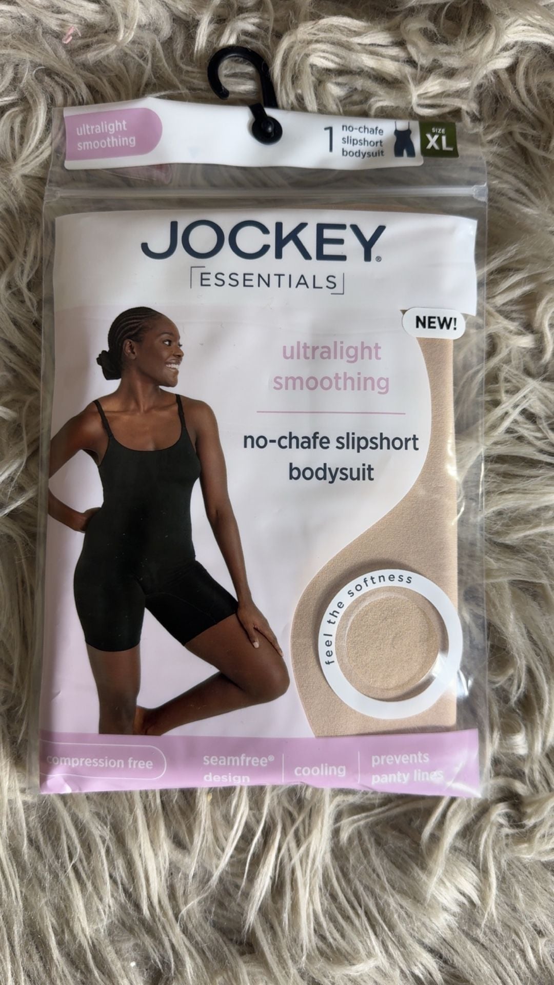 XL Jockey Essentials Women's Ultralight Smoothing Slipshort Bodysuit 1