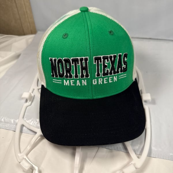 North Texas Mean Green University Snapback Trucker Hat - Green/White/Black