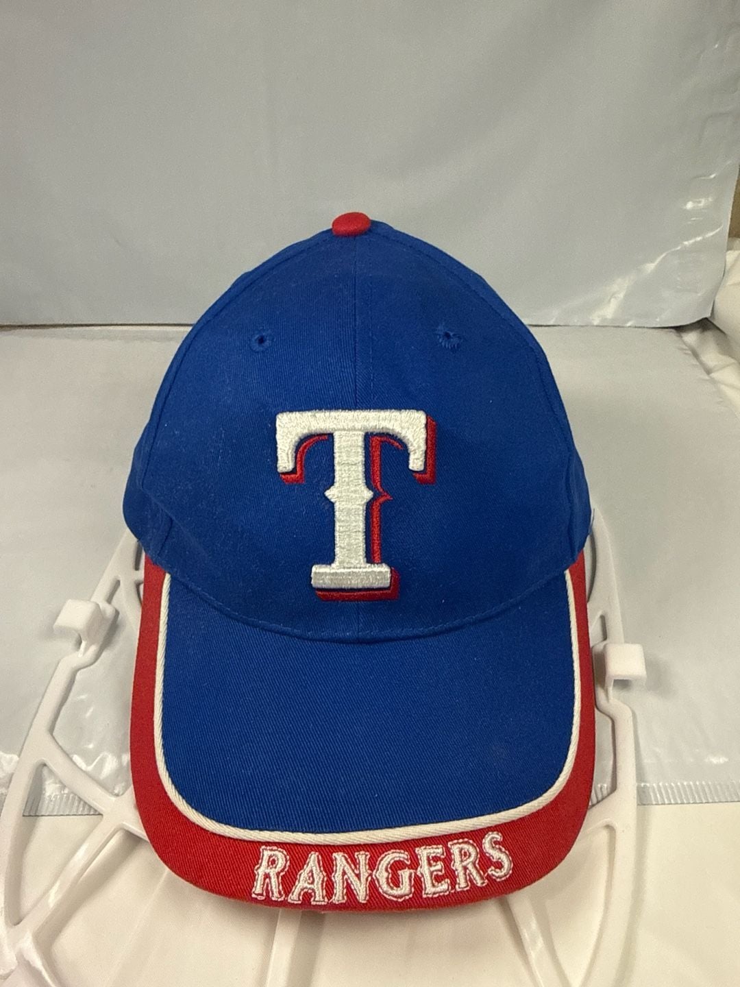 Texas Rangers Fox Sports Net x Progressive Promo Strapback Hat 2