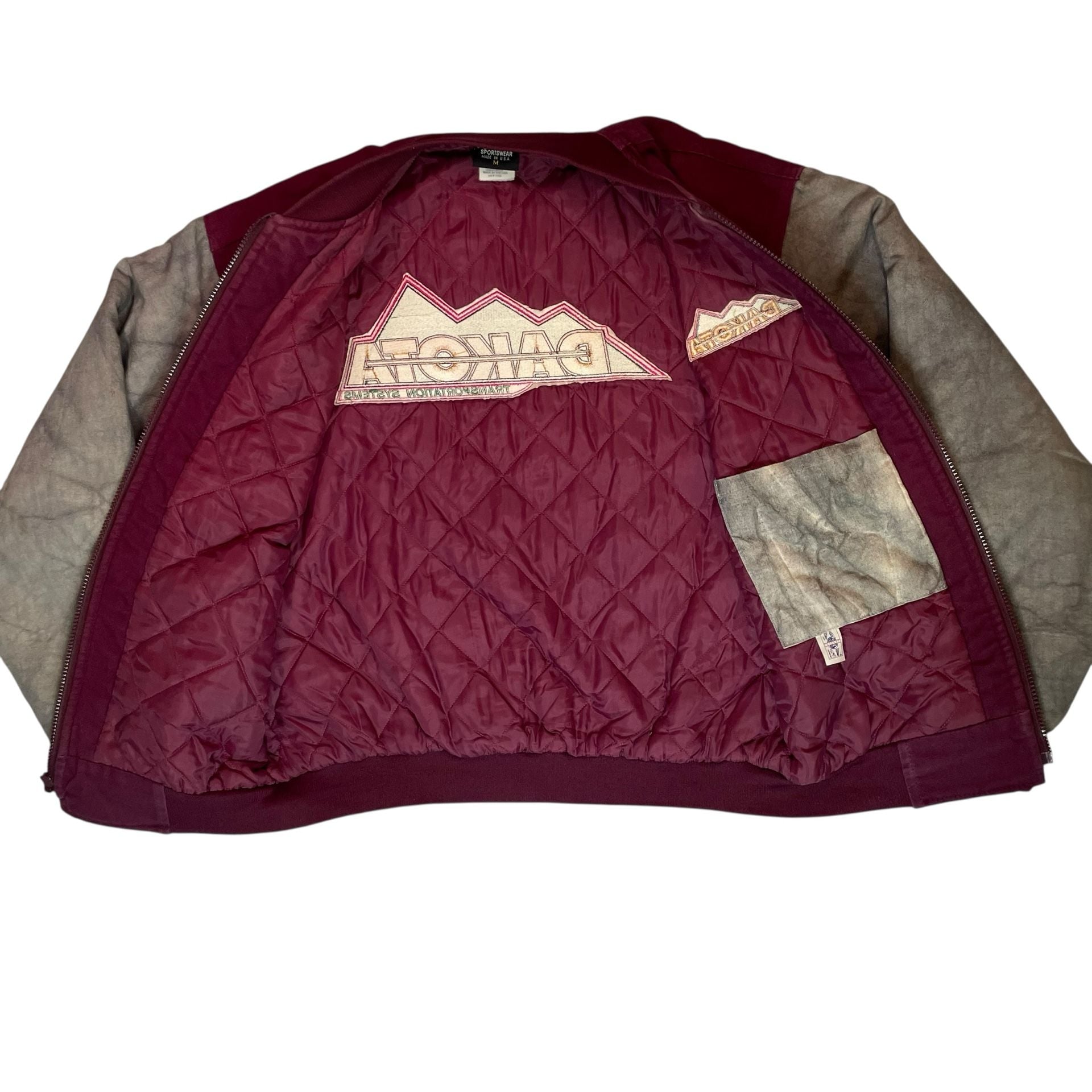 Vintage Dakota Bomber Jacket Mens M USA Made Workwear Canvas 10
