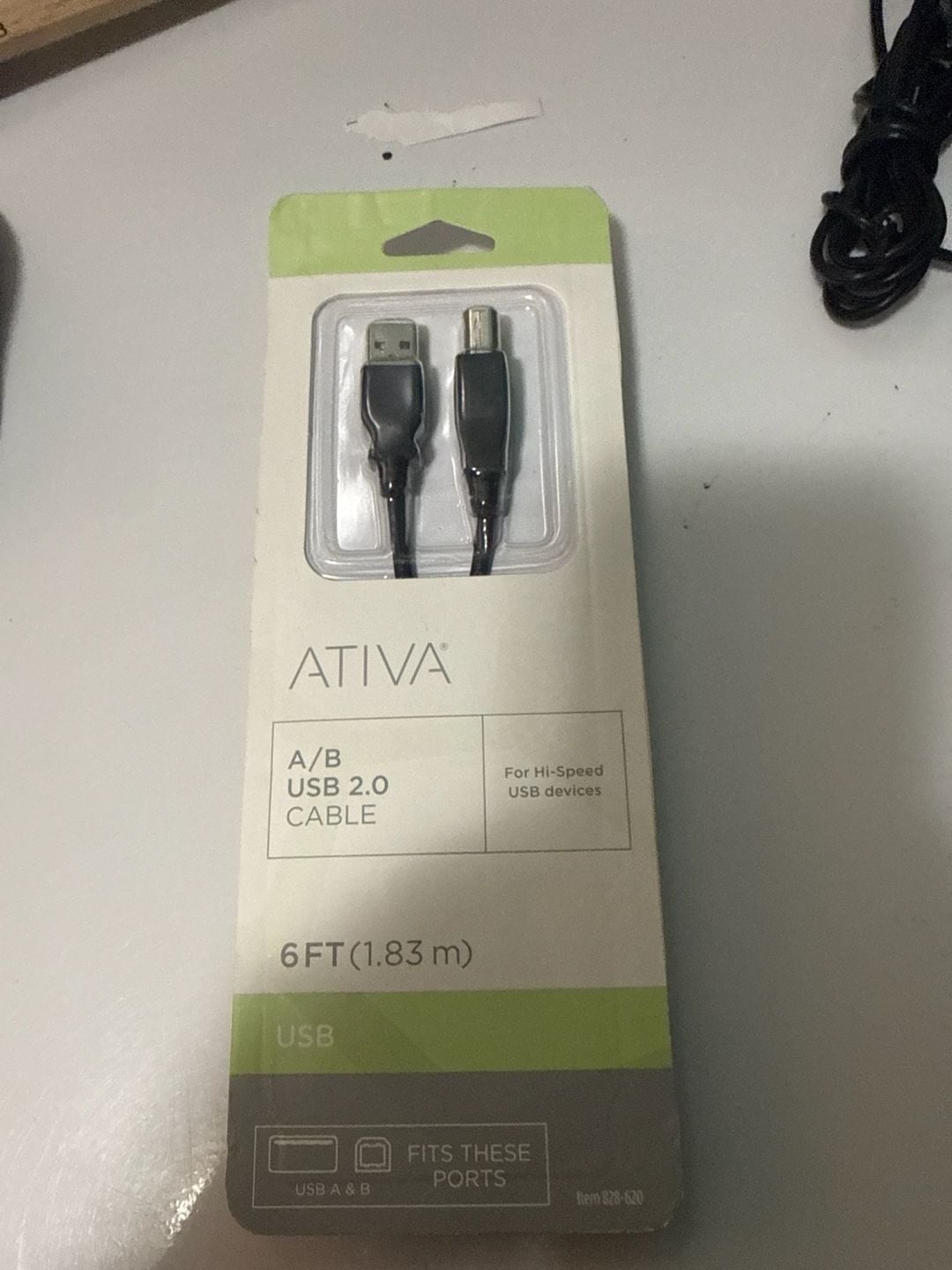 Ativa 6ft A/B USB 2.0 Cable for Hi-Speed USB Devices 1