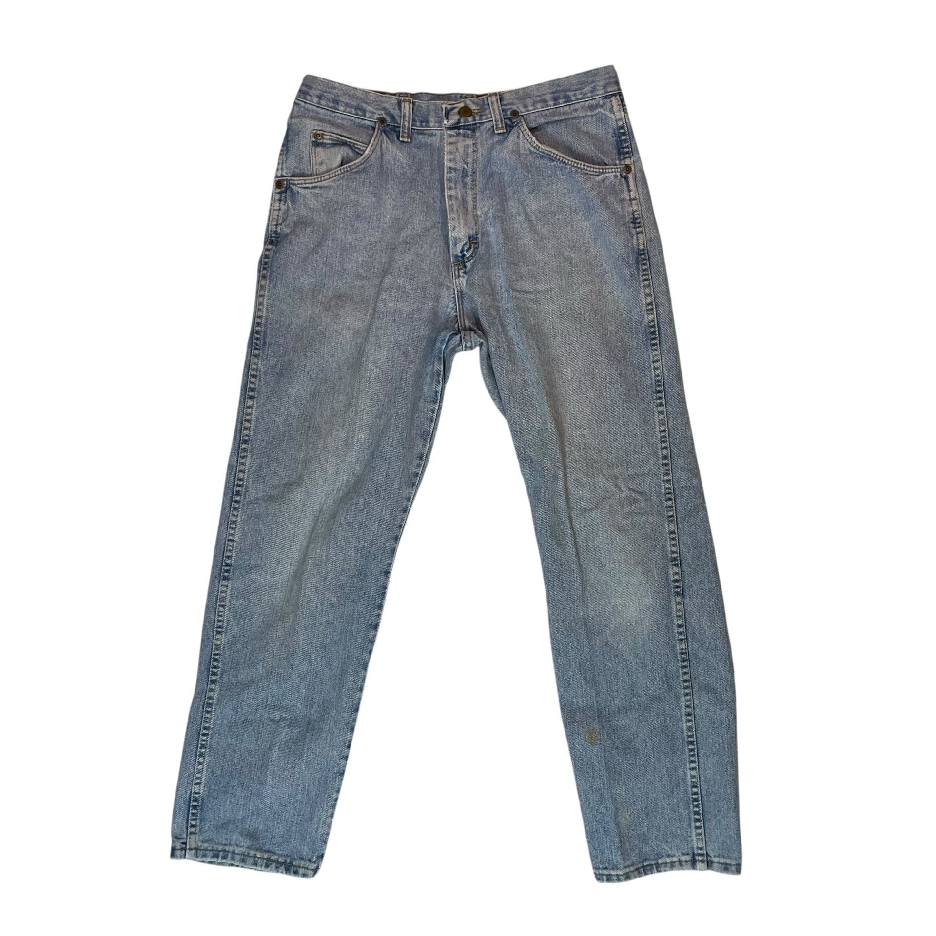 Wrangler Rugged Wear Jeans Mens 34x30 Blue Straight Leg Denim 2