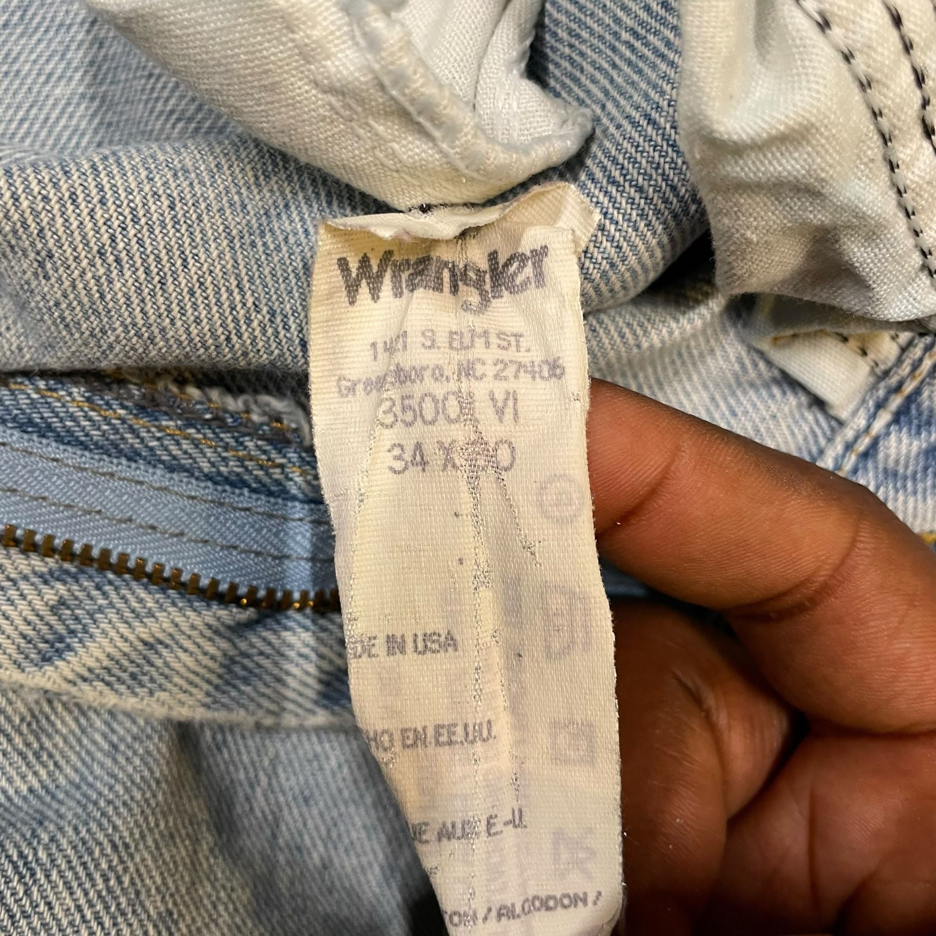 Wrangler Rugged Wear Jeans Mens 34x30 Blue Straight Leg Denim 6