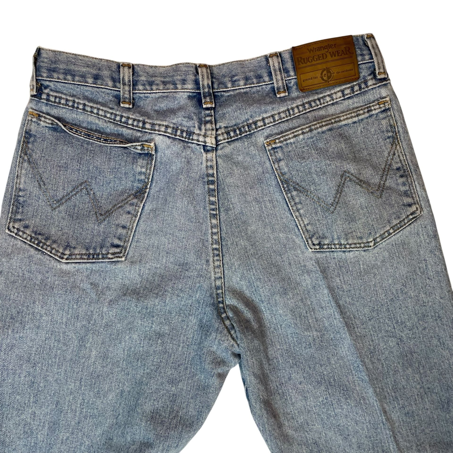Wrangler Rugged Wear Jeans Mens 34x30 Blue Straight Leg Denim 10