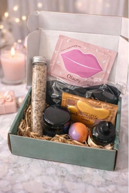 Beauty & Self Care Delights Gift Box Set with Lip & Eye Masks etc 1