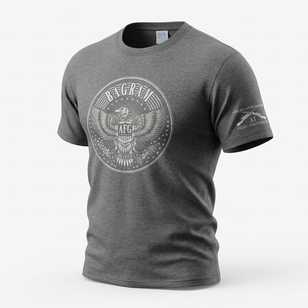 Vintage American Warrior Bagram Air Field AFG Eagle Graphic Mens L T-Shirt