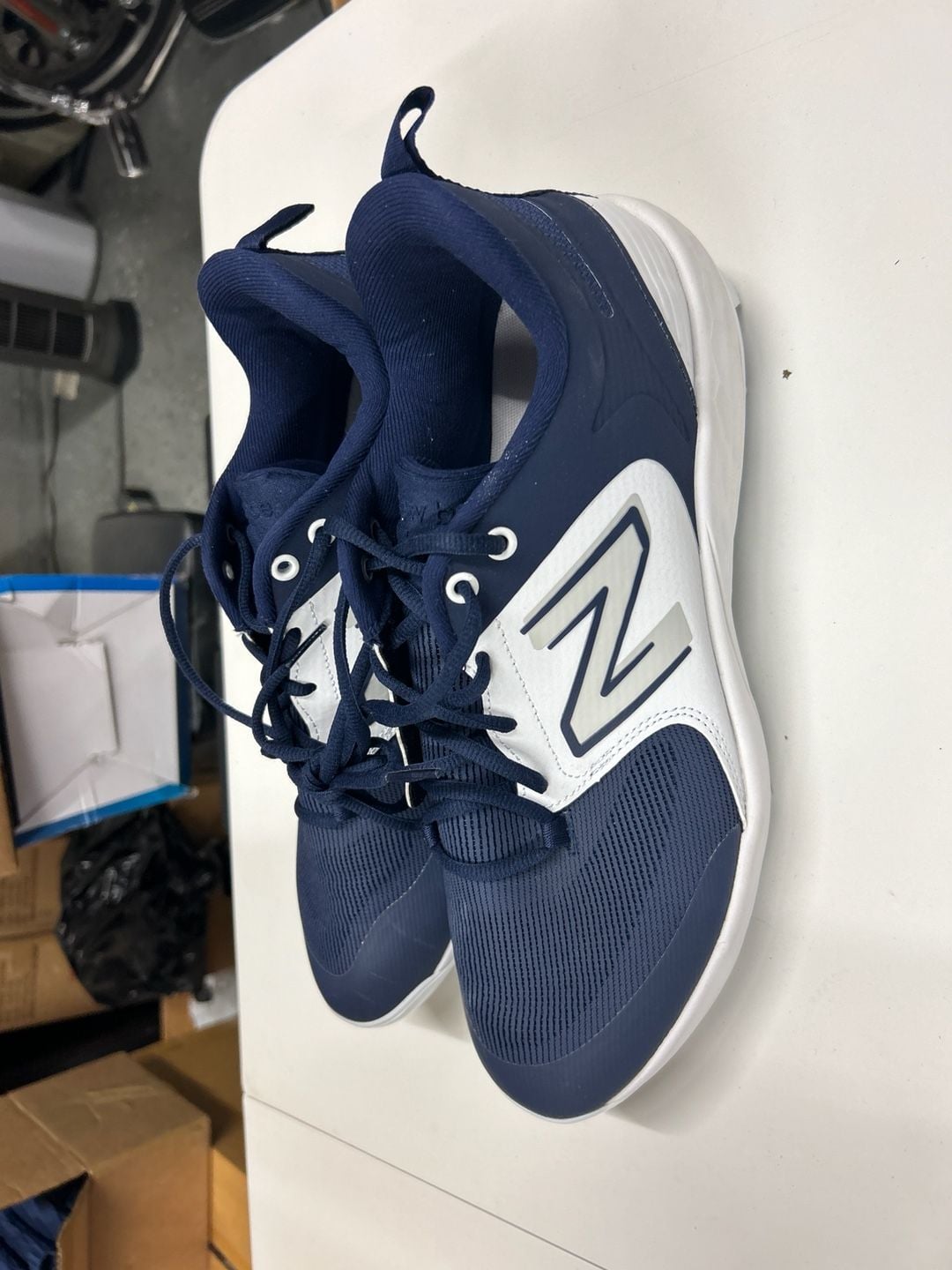 New Balance Fresh Foam 3000 v6 Molded Low Baseball Cleats Navy White 3