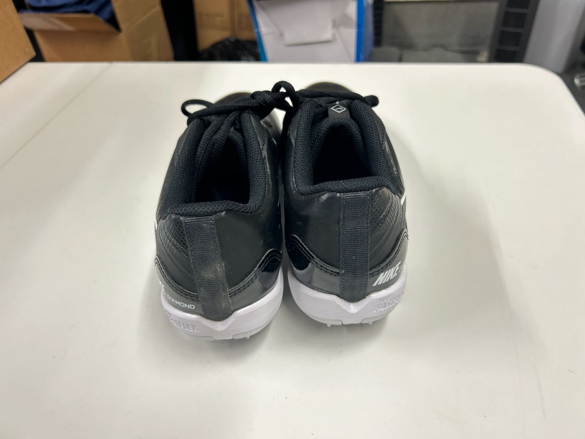 Nike Alpha Huarache Keystone 4 Low Baseball Cleats Men's Size 9 Black and White DJ6524-001 4
