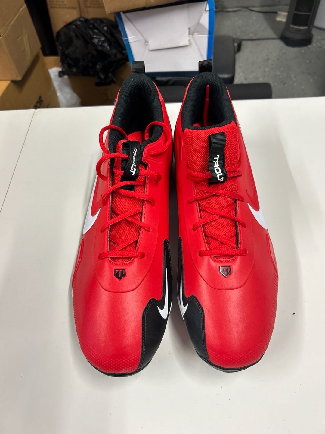 Nike Force Trout 9 Keystone Men's Baseball Cleats University Red White FB9728-600 2
