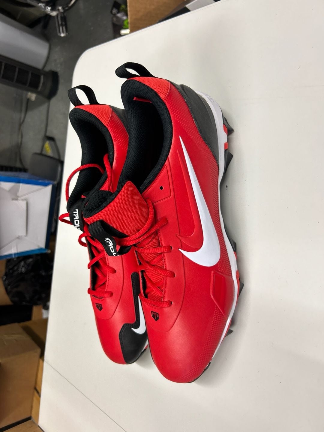 Nike Force Trout 9 Keystone Men's Baseball Cleats University Red White FB9728-600 3