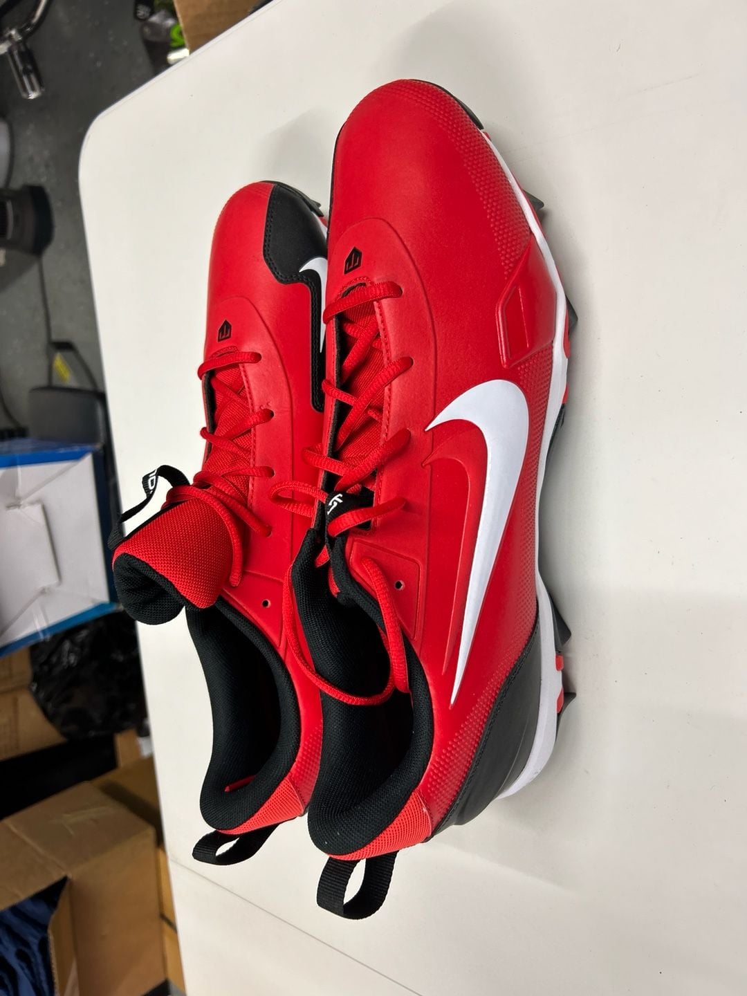 Nike Force Trout 9 Keystone Men's Baseball Cleats University Red White FB9728-600 4