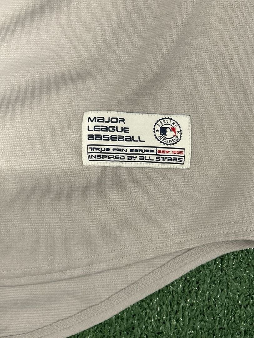Vintage Chicago White Sox MLB True Fan Series Grey/Black Baseball Jersey Size XL 3