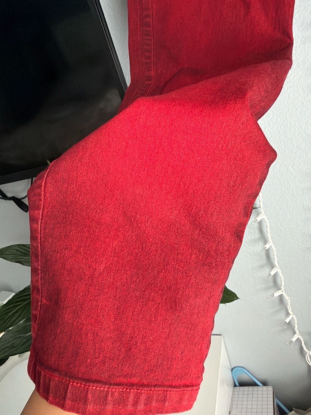 A Studio Women's Red High-Waisted Skinny Jeans 8