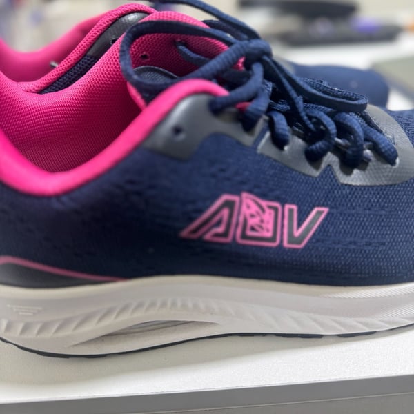 AOV Women's Wide Toe Box Walking Shoes with Arch Support Navy/Pink