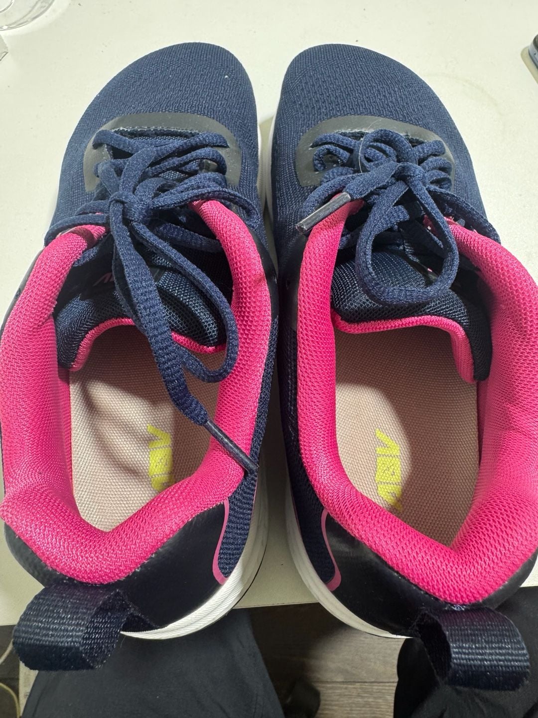 AOV Women's Wide Toe Box Walking Shoes with Arch Support Navy/Pink 17