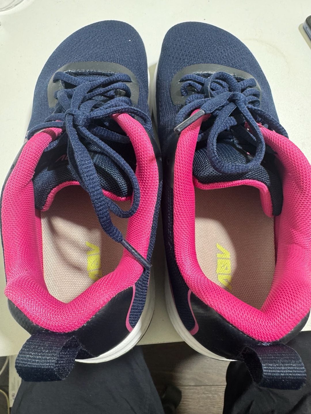 AOV Women's Wide Toe Box Walking Shoes with Arch Support Navy/Pink 18