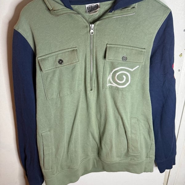 Naruto Shippuden Kakashi Hatake Cosplay 1/4 Zip Hoodie