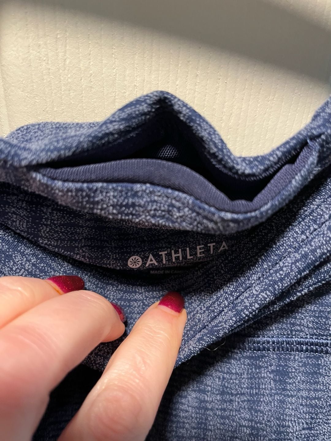 Athleta Elation Textured Straight Leg Pant in Nara Shibori Indigo, Size Large 4