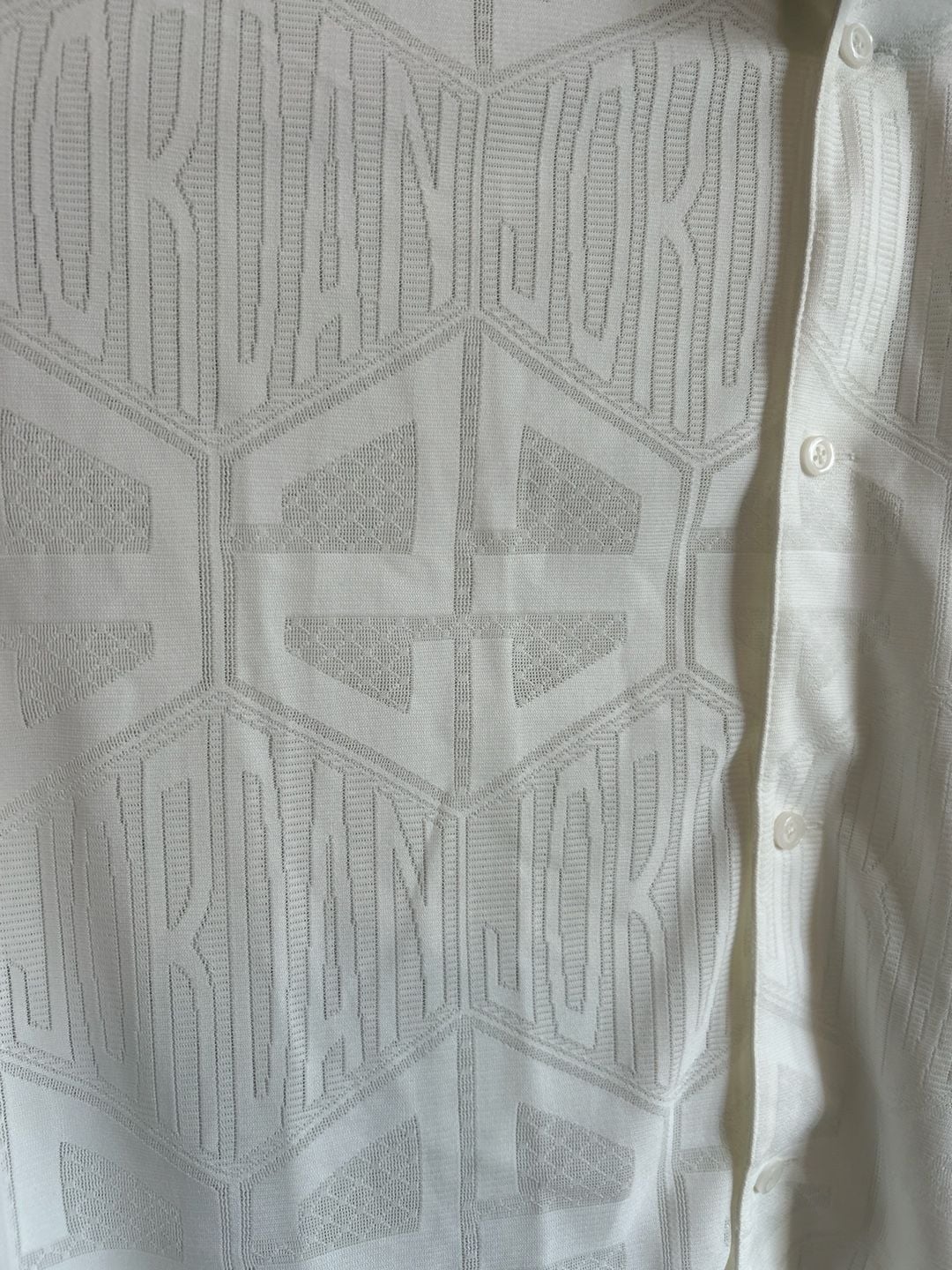 Jordan Flight Short-Sleeve Knit Top Jacquard Button Up Shirt - Sail/White 4