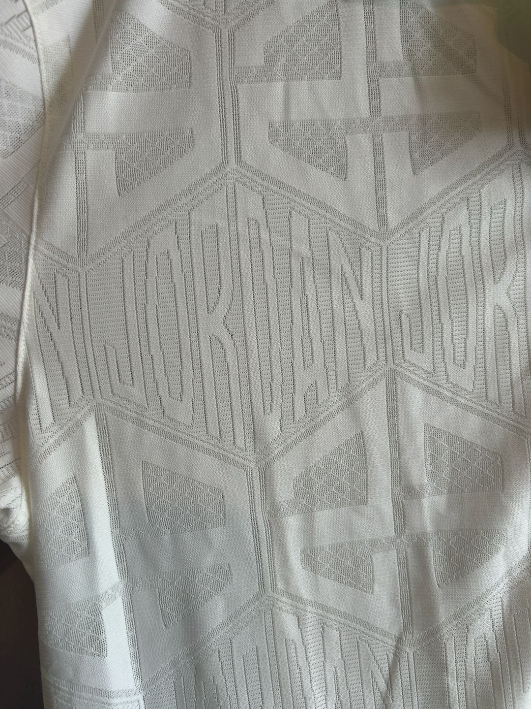 Jordan Flight Short-Sleeve Knit Top Jacquard Button Up Shirt - Sail/White 5