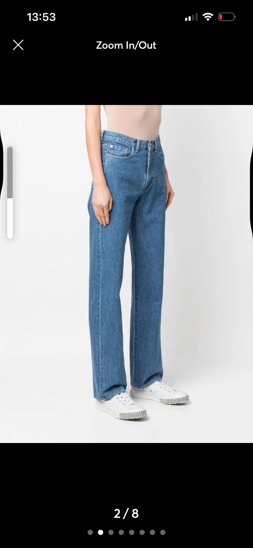 Kenzo Paris Vintage Logo Patch Straight Leg Jeans Blue Denim US 25 3