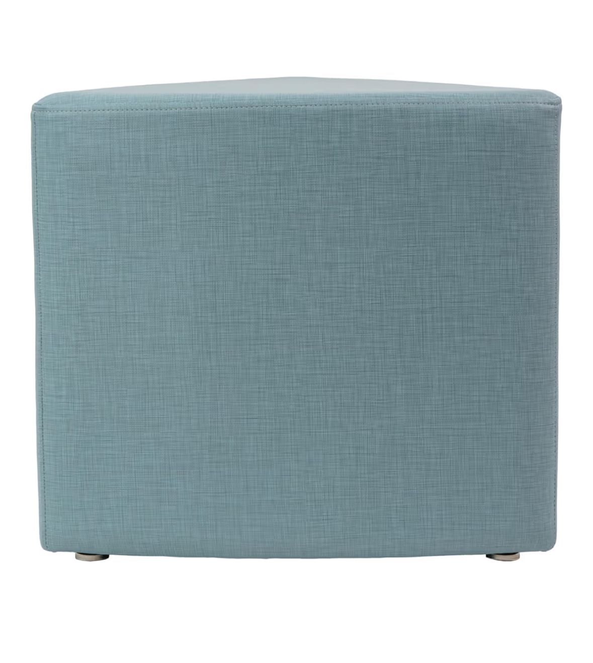 FDP Pro Series Upholstered Rounded Triangle Ottoman Modern Furniture - Sky Blue 2