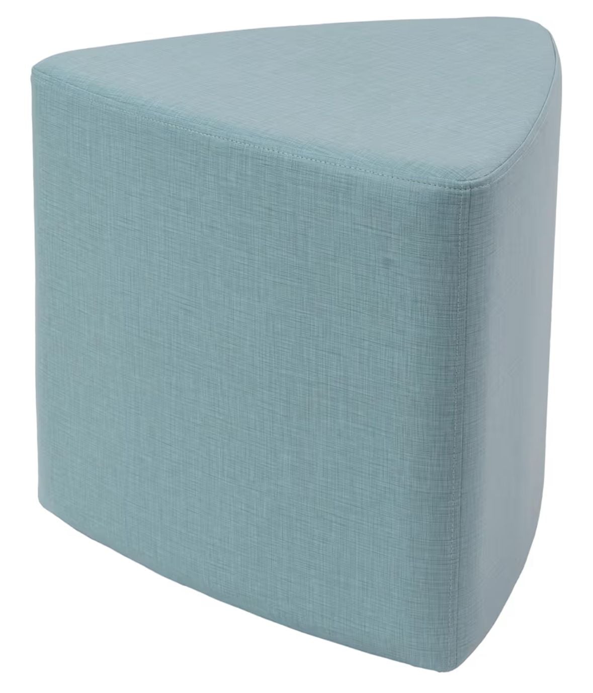 FDP Pro Series Upholstered Rounded Triangle Ottoman Modern Furniture - Sky Blue 4