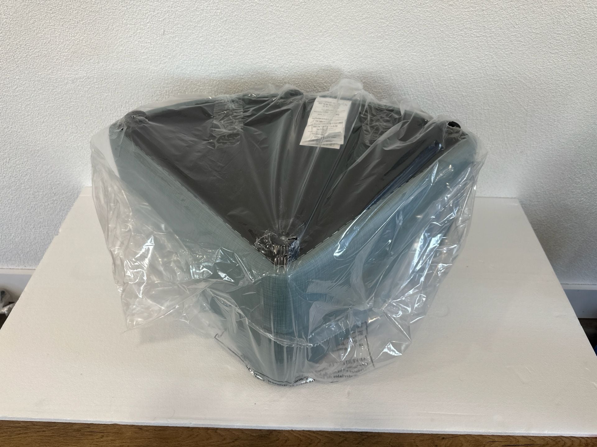 FDP Pro Series Upholstered Rounded Triangle Ottoman Modern Furniture - Sky Blue 5
