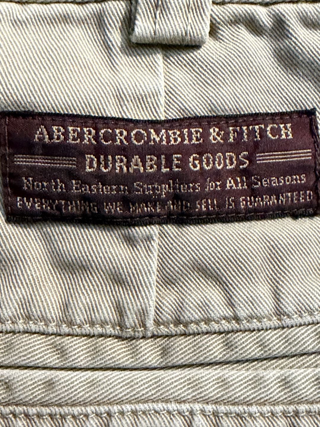 Vintage Abercrombie & Fitch Durable Goods Men's Chino Shorts Size 32 Beige 3